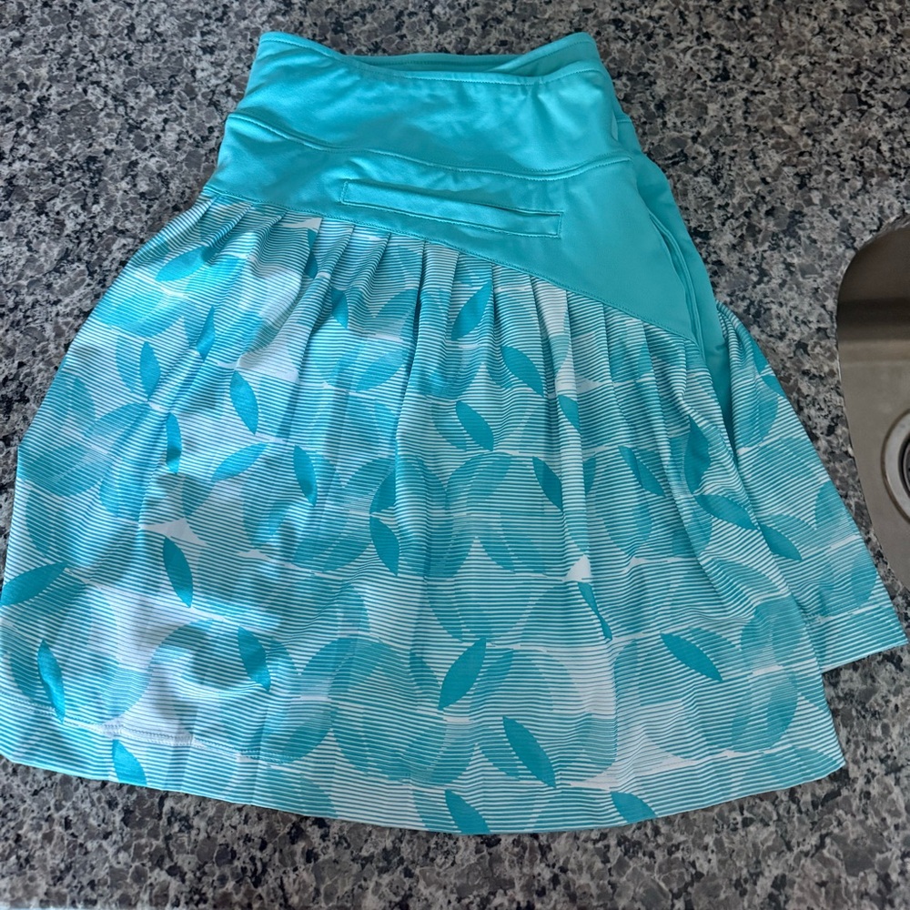 Slazenger Teal and White A-Line Skirt